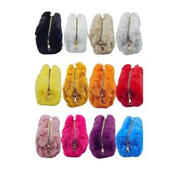 Unıcus Kalem Çantası Tekli Peluş Tavşan Tüylü Uncs-909 - Unicus