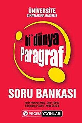 Pegem Akademi Yayıncılık Üniversite Sınavlarına Hazırlık Bi’Dünya Paragraf Soru Bankası - Pegem Akademi Yayıncılık