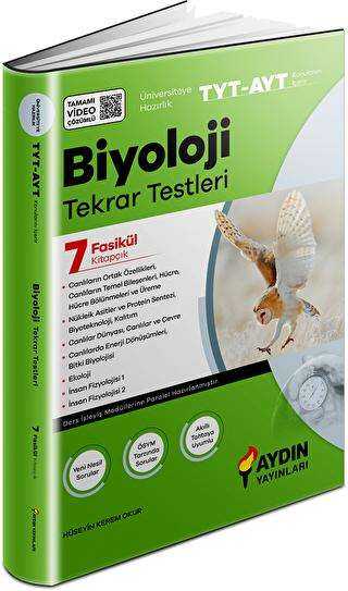 Aydın Yayınları Üniversiteye Hazırlık TYT AYT Biyoloji Tekrar Testleri