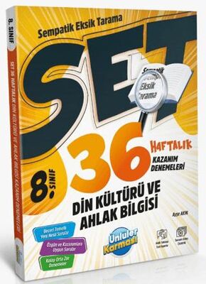 Ünlüler Karması 8. Sınıf Din Kültürü ve Ahlak Bilgisi 36 Haftalık Kazanım Denemeleri - 1