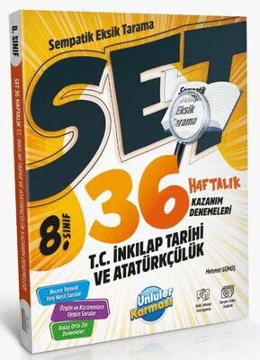 Ünlüler Karması 8. Sınıf T.C İnkılap Tarihi ve Atatürkçülük 36 Haftalık Kazanım Denemeleri - 1