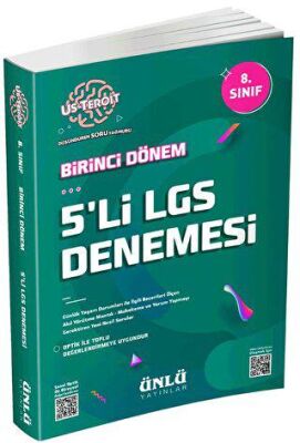 Ünlü Yayınları Us-Teroit 8. Sınıf 1. Dönem 5`li LGS Denemesi - 1