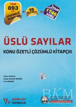 Üslü Sayılar Konu Özetli Çözümlü Kitapçık Yüzde Yüz Yayıncılık - Yüzdeyüz Yayınları