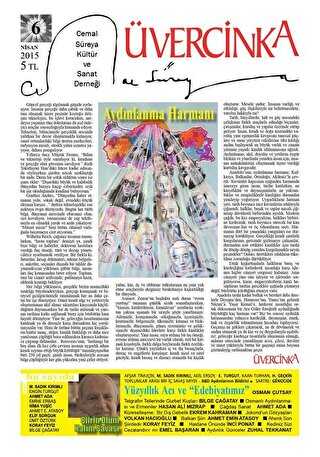 Üvercinka Dergisi Sayı: 6 - Nisan 2015 - Üvercinka Dergisi