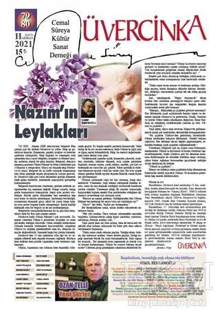 Üvercinka Dergisi Sayı: 79-80 Mayıs-Haziran 2021 - Üvercinka Dergisi