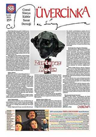 Üvercinka Dergisi Sayı: 83 Eylül 2021 - Üvercinka Dergisi