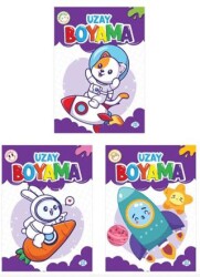 Uzay Boyama Seti 3 Kitap - Dokuz Çocuk