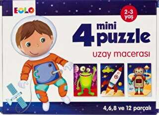 4 Mini Puzzle - Uzay Macerası - Eolo Yayıncılık