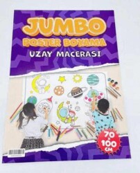 Uzay Macerası Jumbo Poster Boyama 70x100cm - BKM Kitap