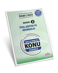 Uzman ve Başöğretmen Modül 3 Özel Eğitim ve Rehberlik Özet ve Öğretici Konu Fasikülü - Editör Yayınevi