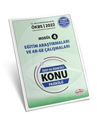 Uzman ve Başöğretmen Modül 4 Eğitim Araştırmaları ve Ar-ge Çalışmaları Özet ve Öğretici Konu Fasikülü - Editör Yayınevi