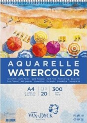 Van Dyck Dokulu Coldpress A4 Üstten Spiralli 20 Yaprak Suluboya Blok - Esmo