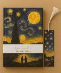 Van Gogh Ayraçlı Defter Seri Yıldızlı Geceler 2 Sert Kapak 96 Yp. 14X20 - Yıldız Defter