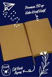Victoria Journals 124-1631 Bujo Kraft Defter Süet A5 96 yaprak 150 gr Kraft kağıt Noktalı Mavi - 3