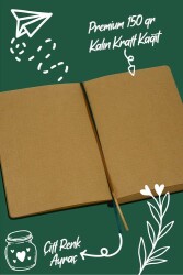Victoria Journals 124-1632 Bujo Kraft Defter Süet A5 96 yaprak 150 gr Kraft kağıt Noktalı Yeşil - 3