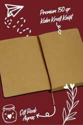 Victoria Journals 124-1633 Bujo Kraft Defter Süet A5 96 yaprak 150 gr Kraft kağıt Noktalı Bordo - 3