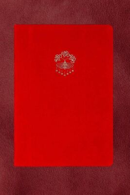 Victoria Journals 124-1642 Bujo Defter Süet A5 96 yaprak 160 gr Beyaz kağıt Cepli Çizgili Kırmızı - 2