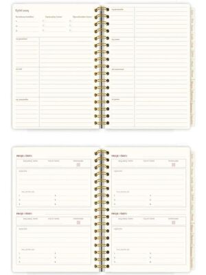 Victoria Journals 225-2243 Spiralli Sert Kapak Akademik Ajanda 2025-2026 Ayraçlı A5 - 2