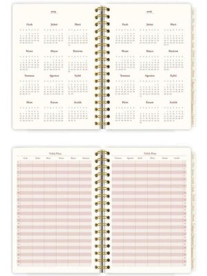 Victoria Journals 225-2243 Spiralli Sert Kapak Akademik Ajanda 2025-2026 Ayraçlı A5 - 3