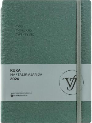 Victoria Journals 226 2337 Kuka Haftalık Ajanda 2026 A5 14X20 5 Cm 80 Gr 160 Sayfa Esnek Kapak - 1