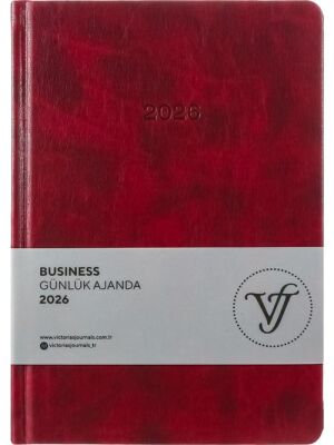 Victoria Journals 226 2375 Busıness Günlük Ajanda 2026 17X24Cm 416 Sayfa 80 Gr Bordo - 1