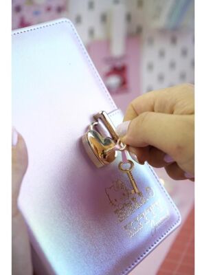Victoria Journals 525-1970 Hello Kitty Hush Hush Kilitli Defter Ve Vegan Deri Kalemlik Kutulu Set 80 - 3
