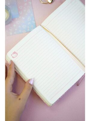Victoria Journals 525-1972 Hello Kitty Hush Hush Kilitli Defter Ve Vegan Deri Kalemlik Kutulu Set 80 - 5