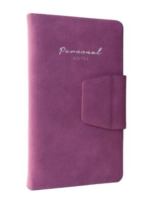 Victoria Journals 5508 Sert Kapak Mıknatıslı Cep Defteri 9 6x16 6 cm 96 Yap 80 gr Çizgili Mor - 1