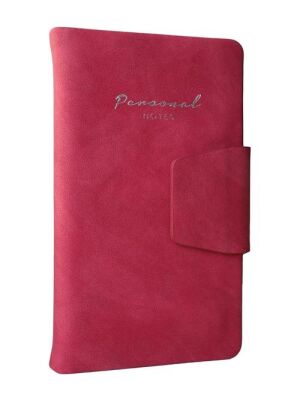 Victoria Journals 5509 Sert Kapak Mıknatıslı Cep Defteri 9 6x16 6 cm 96 Yap 80 gr Çizgili Fuşya - 1