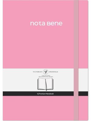 Victoria Journals Premium Sert Kapak Defter A4 100Gr 192Yaprak Çizgili Pembe - 1