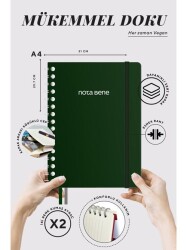 Victoria Journals Spiralli Sert Kapak Defter A4 100Gr 160Yaprak Çizgili Kırmızı - 3