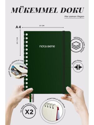 Victoria Journals Spiralli Sert Kapak Defter A4 100Gr 160Yaprak Çizgili Kırmızı - 3