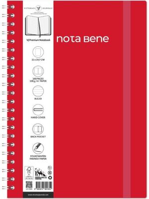 Victoria Journals Spiralli Sert Kapak Defter A4 100Gr 160Yaprak Çizgili Yeşil - 1