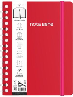 Victoria Journals Spiralli Sert Kapak Defter A4 100Gr 160Yaprak Çizgili Yeşil - 2