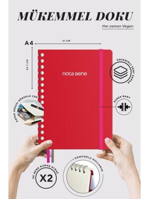 Victoria Journals Spiralli Sert Kapak Defter A4 100Gr 160Yaprak Çizgili Yeşil - 3