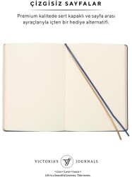 Victorias Journals 123-9107 Vintage Old Book Defter Düz 14X20 Cm 128 Sh Mat Lacivert - 4