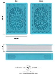 Victorias Journals 123-9109 Vintage Old Book Sketch 14X20 110 Gr A Mavi - 3