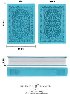 Victorias Journals 123-9109 Vintage Old Book Sketch 14X20 110 Gr A Mavi - 3