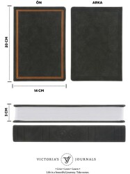 Victorias Journals 123-9110 Vintage Old Book Sketch 14X20 110 Gr Mat Siyah - 3