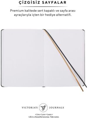 Victorias Journals 123-9110 Vintage Old Book Sketch 14X20 110 Gr Mat Siyah - 4
