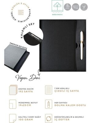 Victorias Journals 124-1062 Kutulu Yönetici Defteri 19X25 Cm 100 Gr. Ivory 96 Yp. + Monaco Kalemli - 2