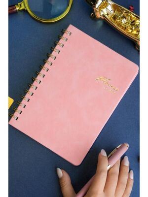 Victorias Journals 125-2064 Spiralli Vegan Deri Sert Kapak Planlayıcı A5 100 Gr 176 Sayfa 4 Yaprak S - 1