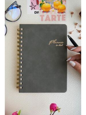 Victorias Journals 125-2068 Spiralli Vegan Deri Sert Kapak Planlayıcı A5 100 Gr 176 Sayfa 4 Yaprak S - 1