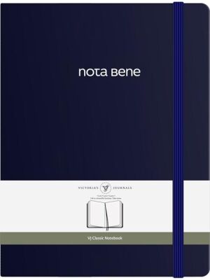 Victorias Journals Classic Sert Kapak Defter 19X25 70 Gr 320 Sayfa Çizgili Lacivert - 1