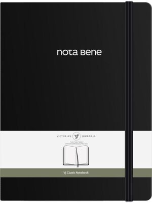 Victorias Journals Classic Sert Kapak Defter 19X25 70 Gr 320 Sayfa Çizgili Siyah - 1