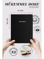 Victorias Journals Classic Sert Kapak Defter 19X25 70 Gr 320 Sayfa Çizgili Siyah - 2