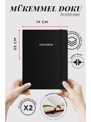 Victorias Journals Classic Sert Kapak Defter 19X25 70 Gr 320 Sayfa Çizgili Siyah - 2