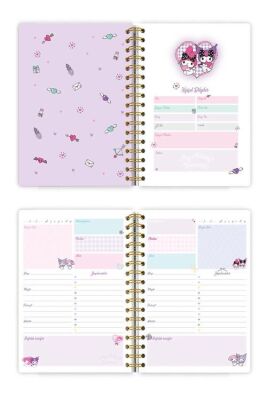 Victorias Journals Kuromi 14x20 Sert Kap.spiralli Günlük 524-1896 - 3