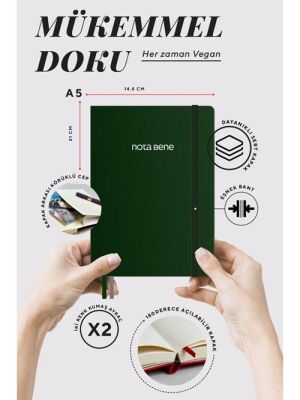 Victorias Journals Premium Sert Kapak Defter A5 100Gr 192 Sayfa Çizgili Kırmızı - 3