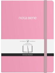 Victorias Journals Premium Sert Kapak Defter A5 100Gr 192 Sayfa Çizgili Pembe - 2